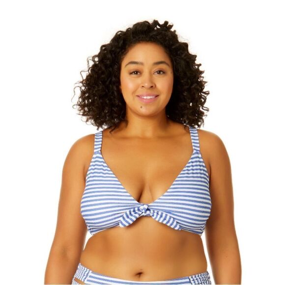 Womens Tie Front Top,Cutout Bottoms 2-Piece Bikini Swimsuit Bathing Suit Size 3X - Picture 5 of 10